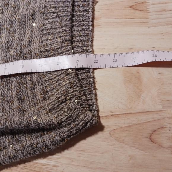 YA Los Angles Gold Sequin Sweater Christmas Holiday New Year - Picture 6 of 7